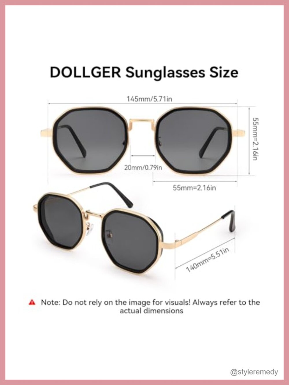 Large Trendy Retro Octagon Metal Frame Gradient UV400 Protection Sunglasses - Picture 3 of 6